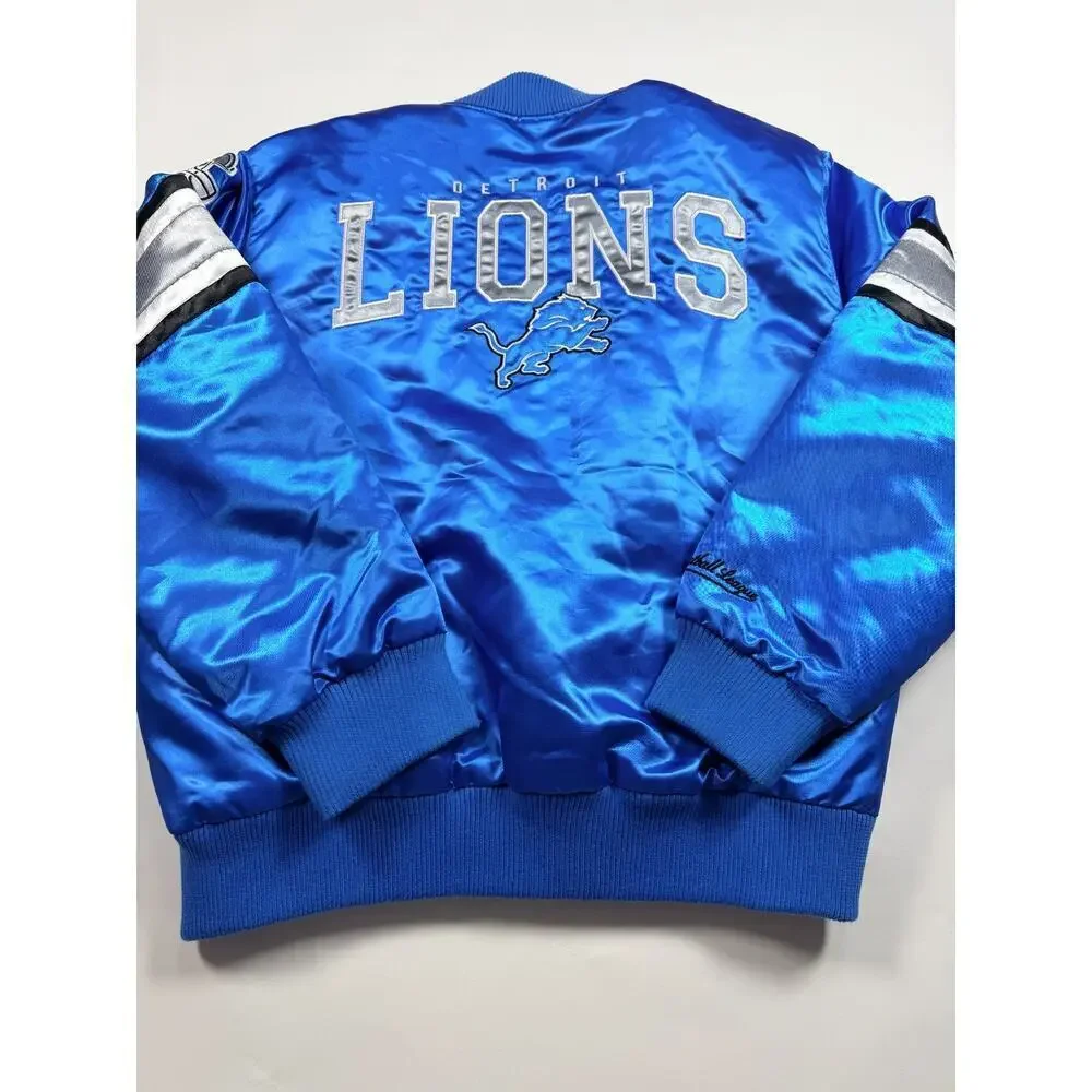 Detroit Lions Youth Satin Bomber Jacket | NFL | Youth XXL | NEW (NWOT)